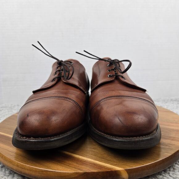 Allen Edmonds Mens 10.5E Ellsworth Brown Cap Toe Office Oxford Dress Shoe 3968 - Picture 4 of 12